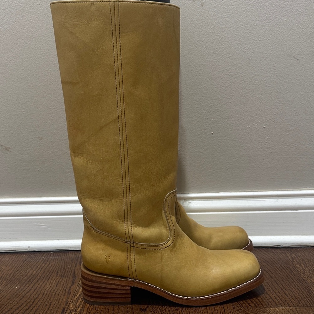 Frye Campus 14R Banana Leather Boots Womens Size 11 - Picture 4 of 13